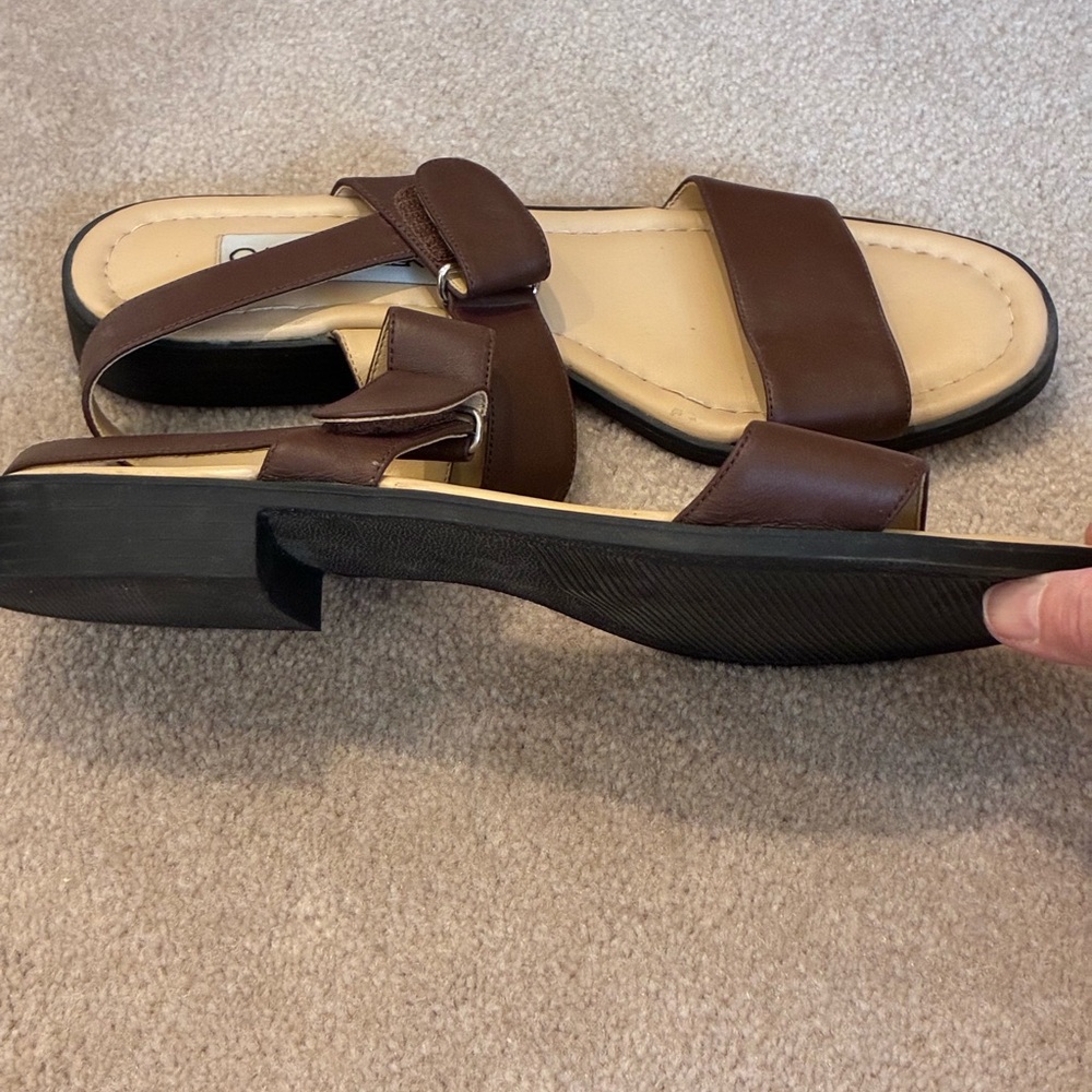 Cabin Creek, Brown leather sandals